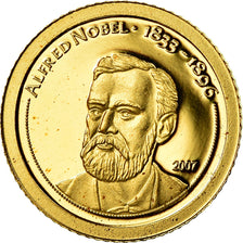 Coin, Mongolia, Alfred Nobel, 500 Tugrik, 2007, MS(65-70), Gold
