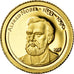 Moeda, Mongólia, Alfred Nobel, 500 Tugrik, 2007, MS(65-70), Dourado