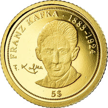 Coin, Nauru, Franz Kafka, 5 Dollars, 2008, MS(65-70), Gold