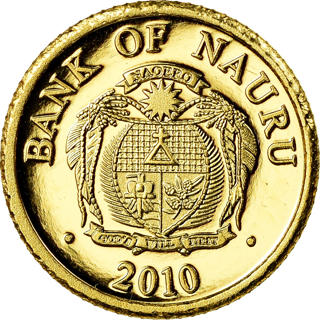 Coin, Nauru, Leonard De Vinci, 5 Dollars, 2010, MS(65-70), Gold