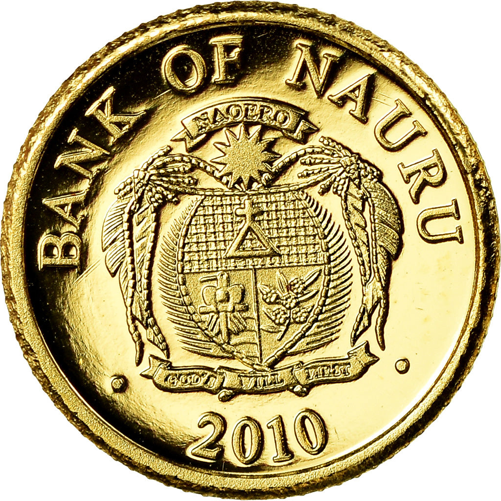Coin, Nauru, Galileo Galilei, 5 Dollars, 2010, MS(65-70), Gold