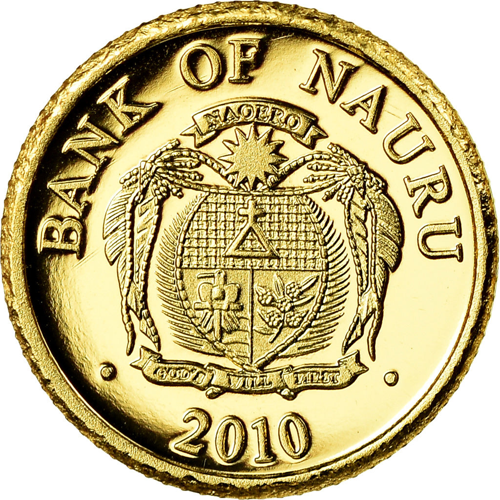 Coin, Nauru, Mother Teresa, 5 Dollars, 2010, MS(65-70), Gold