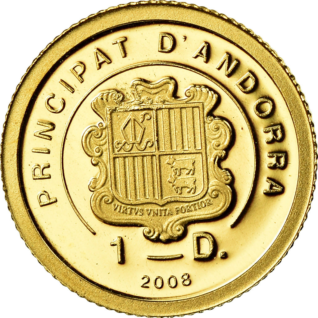 Coin, Andorra, Vénus de Milo, Diner, 2008, MS(65-70), Gold