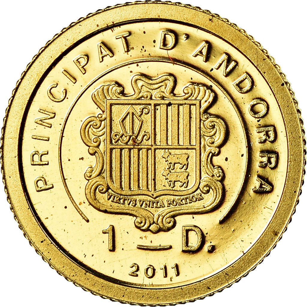 Coin, Andorra, Napoléon Bonaparte, Diner, 2011, MS(65-70), Gold