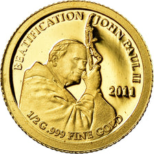 Coin, Samoa, Beatification of Pope John Paul II, Dollar, 2011, MS(65-70), Gold