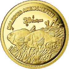 Moneda, ISLAS MALDIVAS, Poisson-clown, 20 Rufiyaa, 2011, FDC, Oro