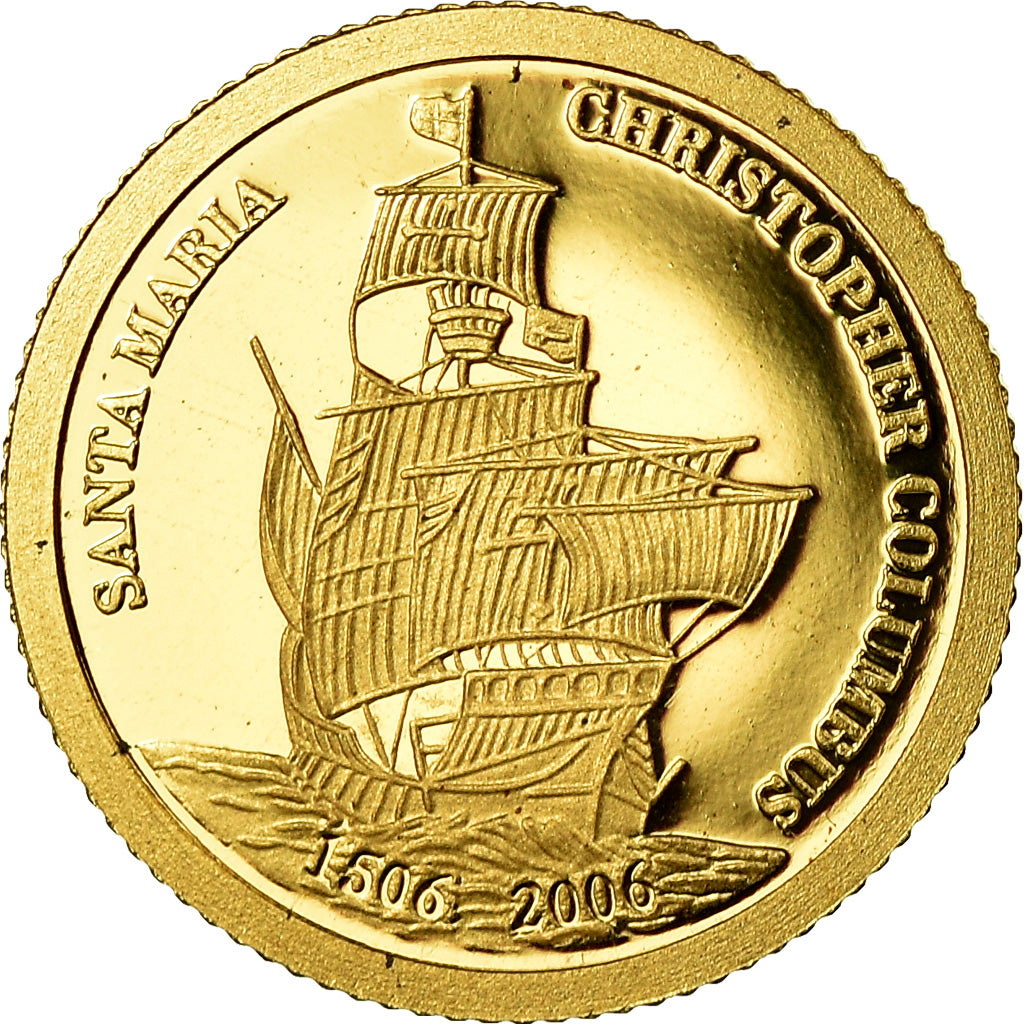 Coin, Palau, Christophe Colomb, Dollar, 2006, MS(65-70), Gold