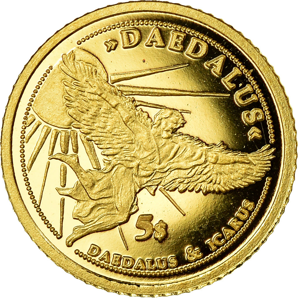 Coin, Solomon Islands, Daedalus, 5 Dollars, 2008, MS(65-70), Gold