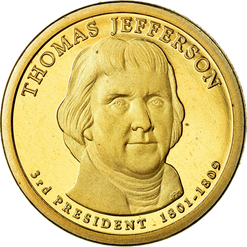 Coin, United States, Dollar, 2007, Thomas Jefferson,U.S. Mint, Philadelphia,,