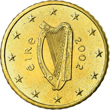 IRELAND REPUBLIC, 50 Euro Cent, 2002, AU(55-58), Brass, KM:37