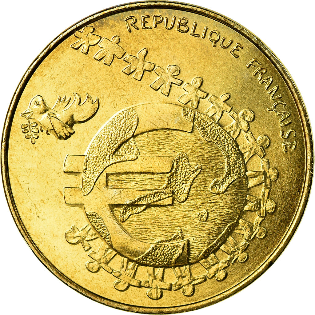 France, 1/4 Euro, 2002, MS(63), Aluminum-Bronze, KM:1293
