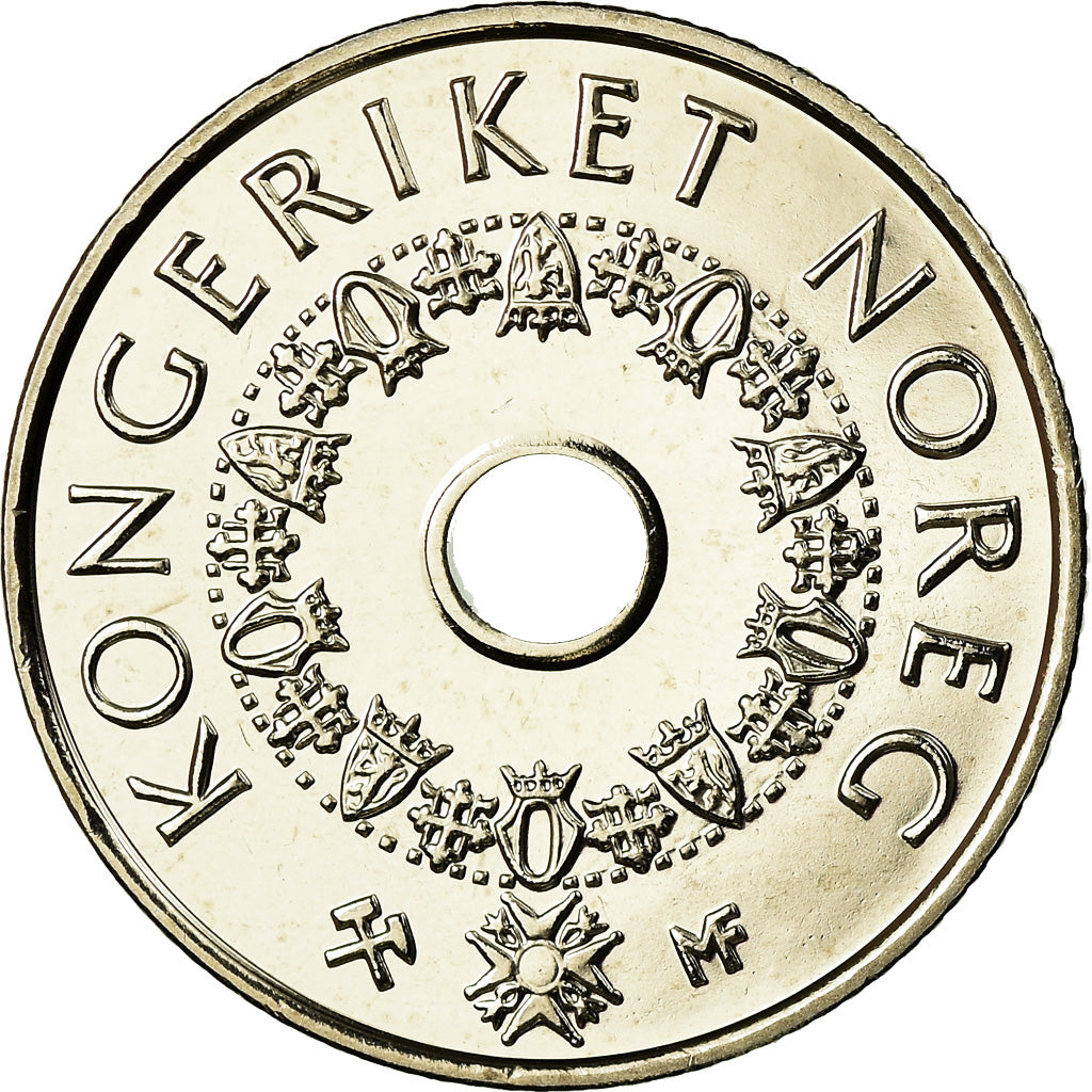 Coin, Norway, Harald V, 5 Kroner, 2005, MS(63), Copper-nickel, KM:463