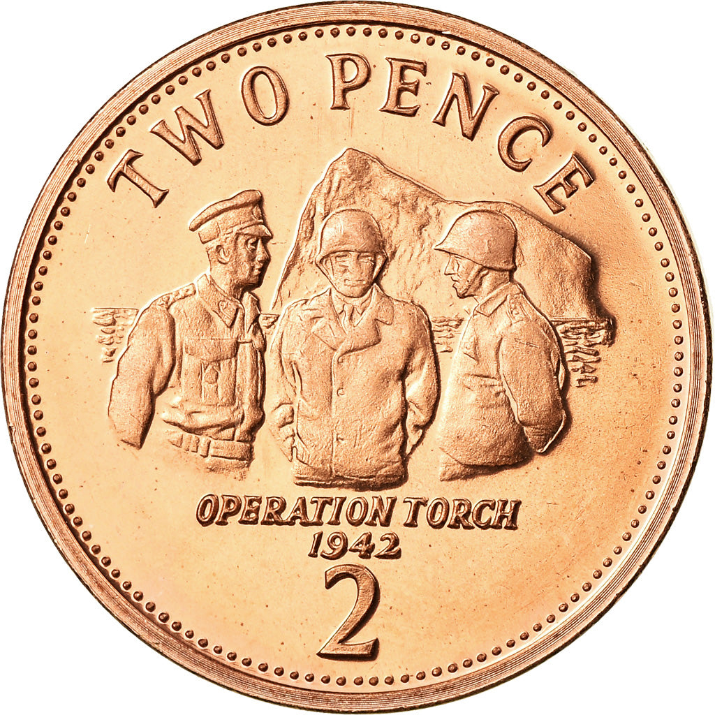 Monnaie, Gibraltar, Elizabeth II, 2 Pence, 2009, Pobjoy Mint, SPL, Copper Plated