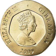 Coin, Gibraltar, Elizabeth II, 20 Pence, 2009, Pobjoy Mint, MS(63)
