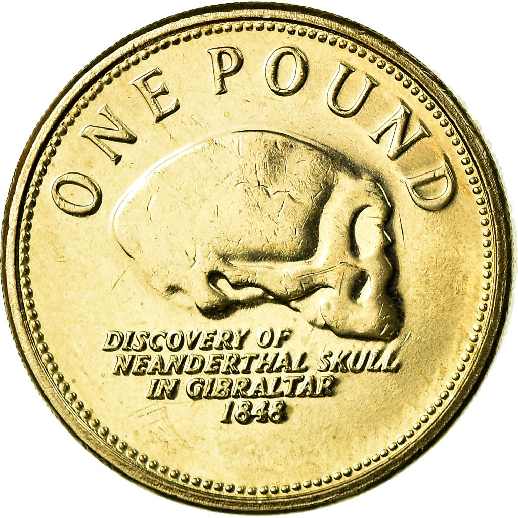 Coin, Gibraltar, Elizabeth II, Pound, 2009, MS(63), Nickel-brass, KM:1091