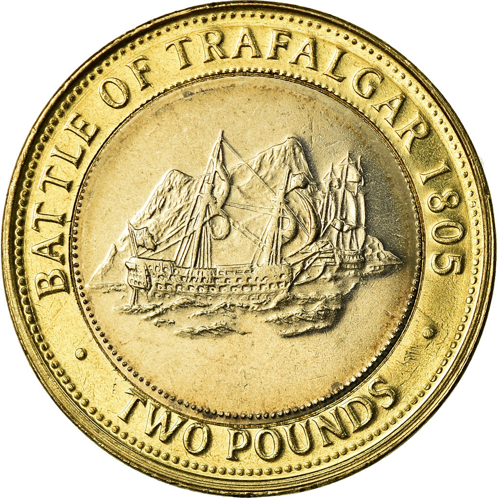 Coin, Gibraltar, Elizabeth II, 2 Pounds, 2009, MS(63), Bi-Metallic, KM:1092