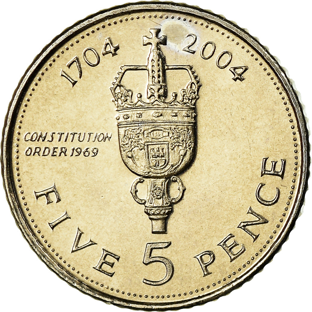 Coin, Gibraltar, Elizabeth II, 5 Pence, 2004, Pobjoy Mint, MS(63)