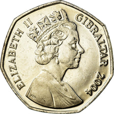 Coin, Gibraltar, Elizabeth II, 50 Pence, 2004, Pobjoy Mint, MS(63)