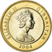 Coin, Gibraltar, Elizabeth II, 2 Pounds, 2004, Pobjoy Mint, MS(63), Bi-Metallic