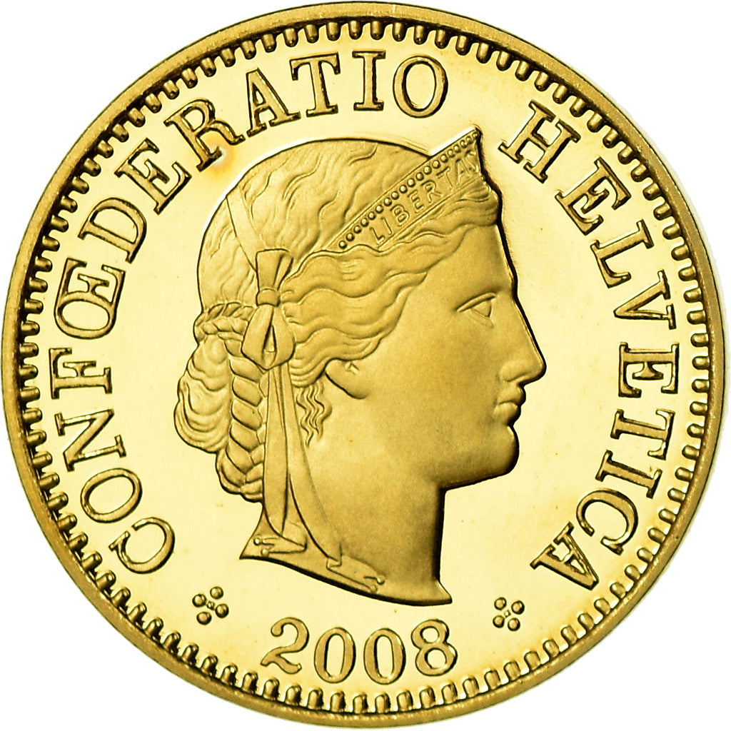 Coin, Switzerland, 5 Rappen, 2008, Bern, Proof, MS(65-70), Aluminum-Bronze