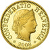 Coin, Switzerland, 5 Rappen, 2008, Bern, Proof, MS(65-70), Aluminum-Bronze