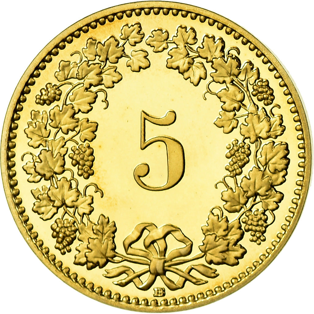 Coin, Switzerland, 5 Rappen, 2008, Bern, Proof, MS(65-70), Aluminum-Bronze