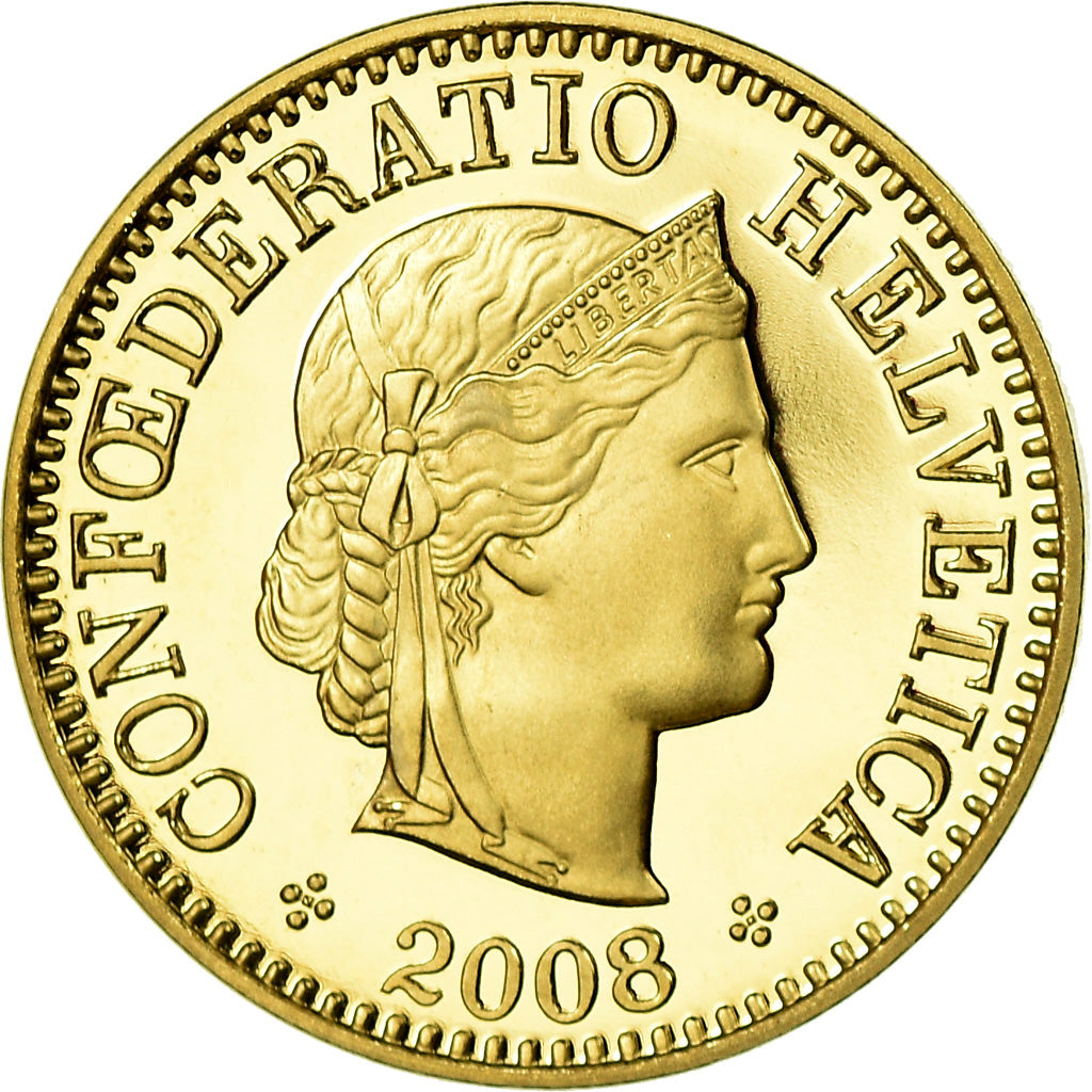Coin, Switzerland, 5 Rappen, 2008, Bern, Proof, MS(65-70), Aluminum-Bronze