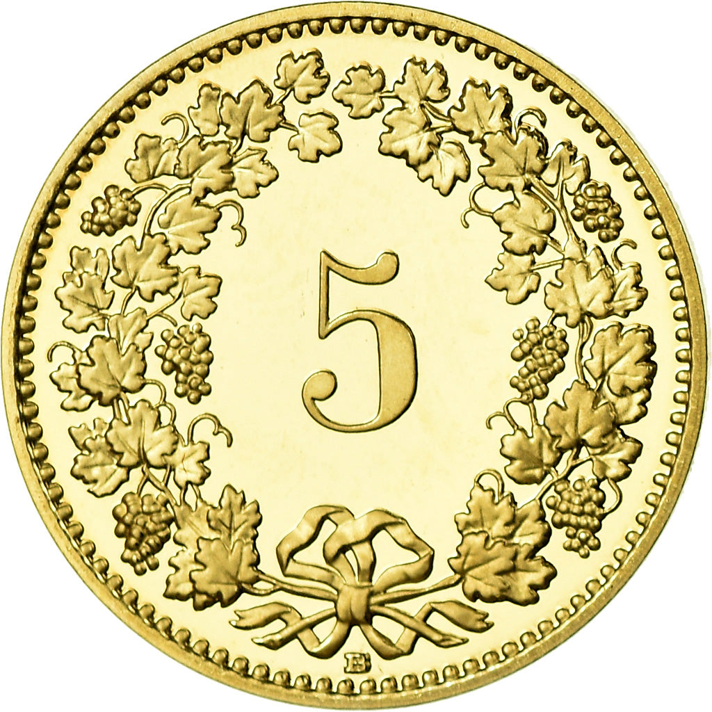 Coin, Switzerland, 5 Rappen, 2008, Bern, Proof, MS(65-70), Aluminum-Bronze