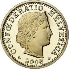 Coin, Switzerland, 20 Rappen, 2008, Bern, Proof, MS(65-70), Copper-nickel