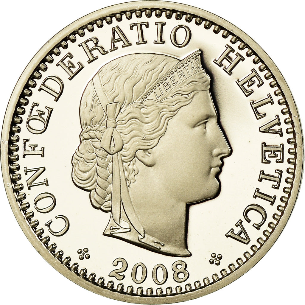 Münze, Schweiz, 20 Rappen, 2008, Bern, Proof, STGL, Copper-nickel, KM:29a