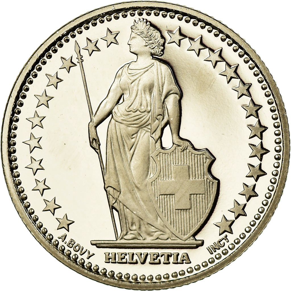 Coin, Switzerland, 1/2 Franc, 2008, Bern, Proof, MS(65-70), Copper-nickel