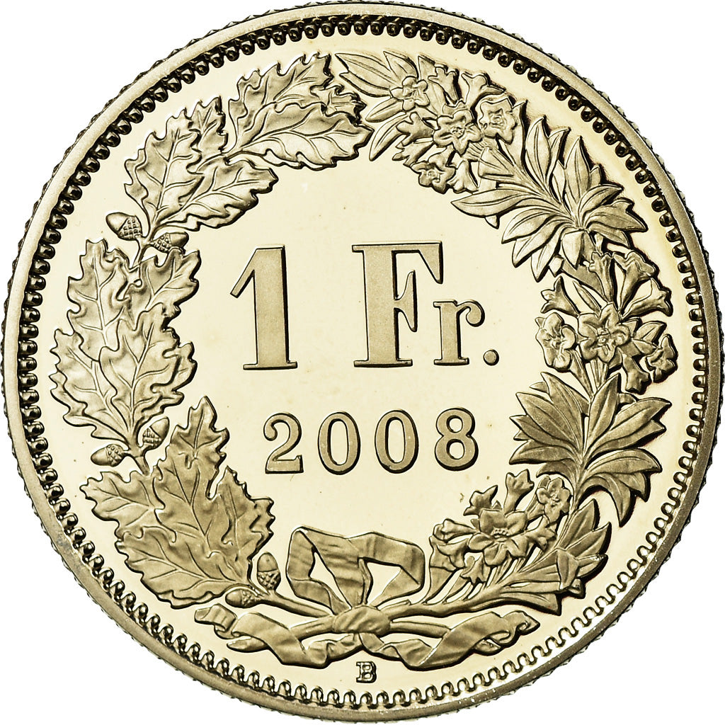 Coin, Switzerland, Franc, 2008, Bern, Proof, MS(65-70), Copper-nickel, KM:24a.3