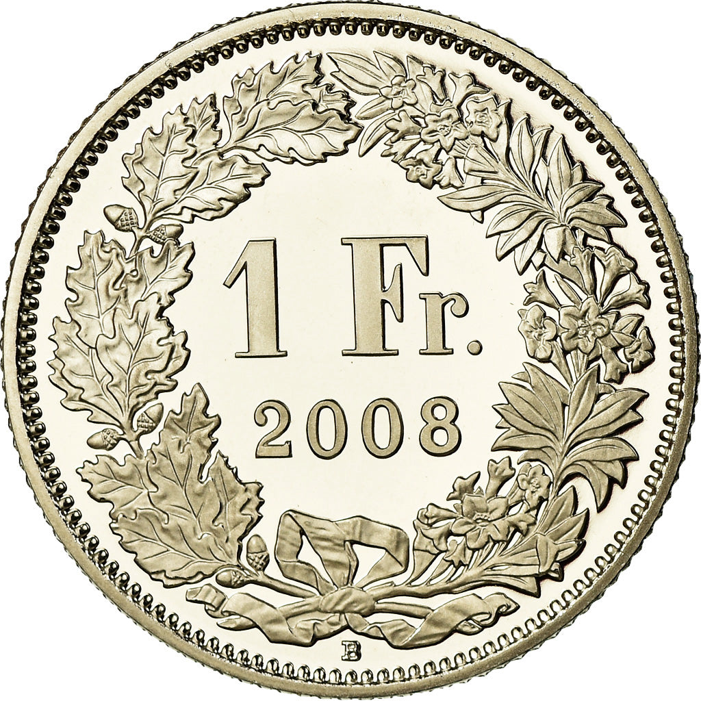 Coin, Switzerland, Franc, 2008, Bern, Proof, MS(65-70), Copper-nickel, KM:24a.3