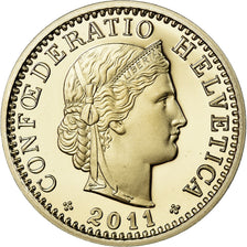 Coin, Switzerland, 20 Rappen, 2011, Bern, Proof, MS(65-70), Copper-nickel