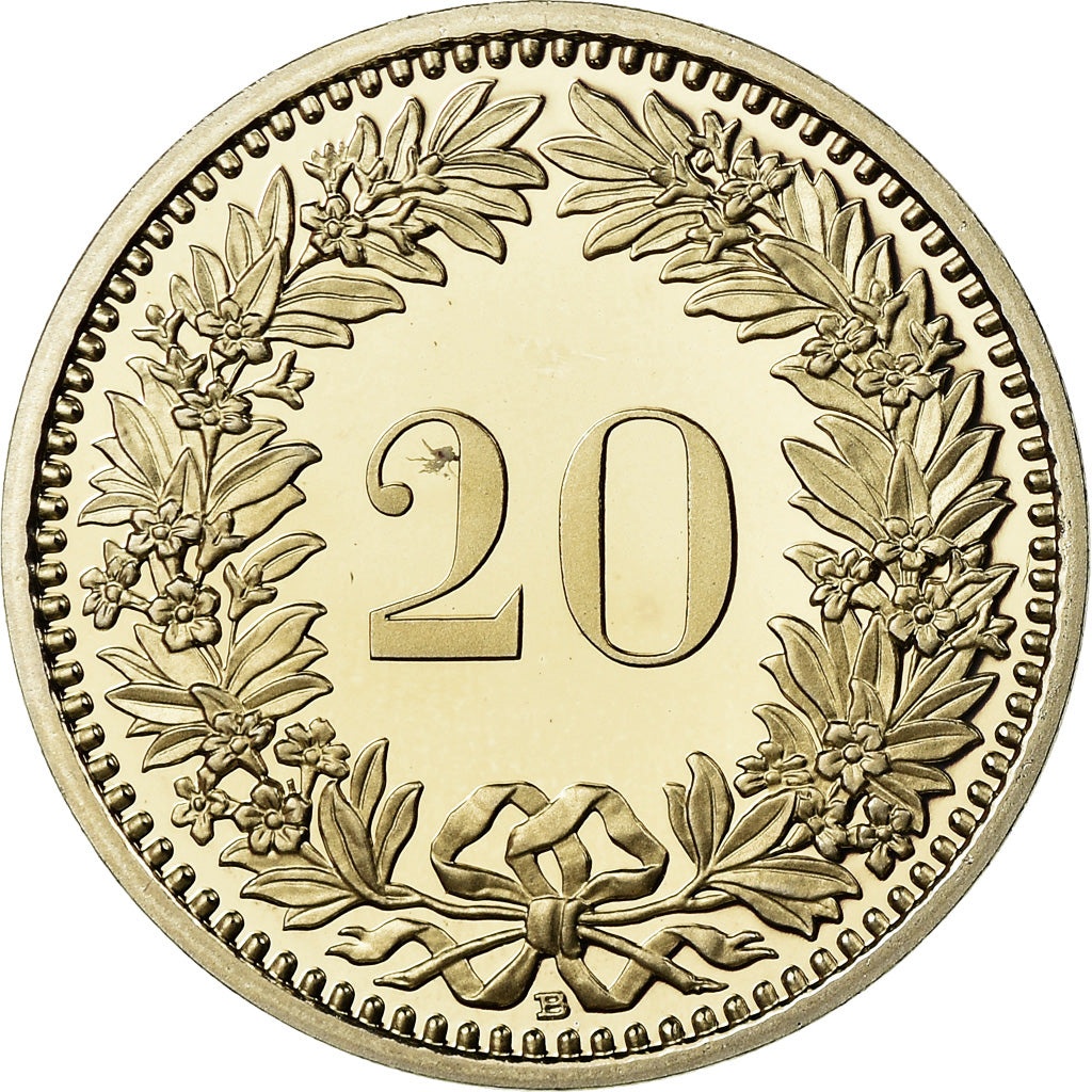 Coin, Switzerland, 20 Rappen, 2011, Bern, Proof, MS(65-70), Copper-nickel