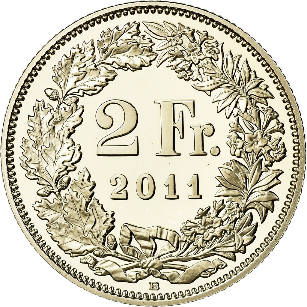 Coin, Switzerland, 2 Francs, 2011, Bern, Proof, MS(65-70), Copper-nickel
