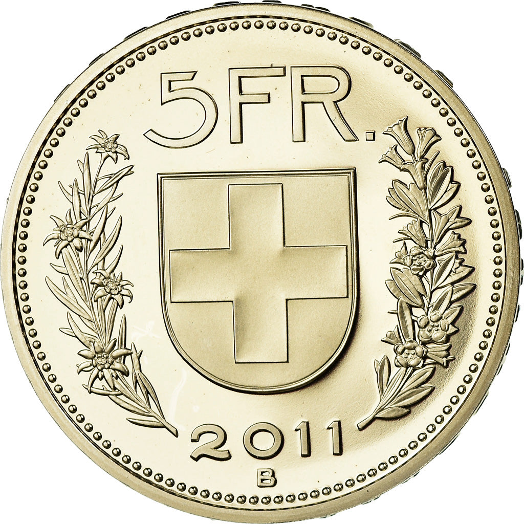 Coin, Switzerland, 5 Francs, 2011, Bern, Proof, MS(65-70), Copper-nickel