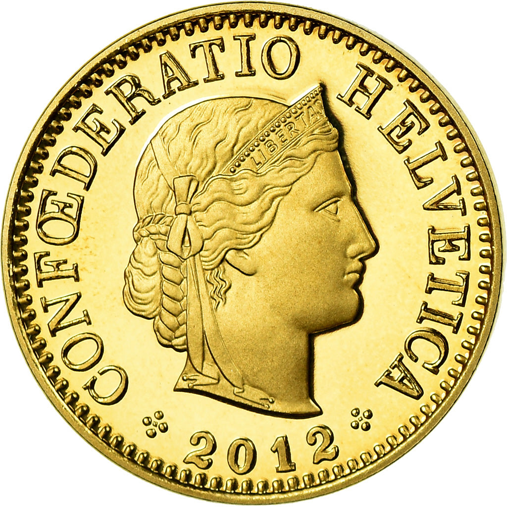 Coin, Switzerland, 5 Rappen, 2012, Bern, Proof, MS(65-70), Aluminum-Bronze