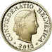 Coin, Switzerland, 10 Rappen, 2012, Bern, Proof, MS(65-70), Copper-nickel, KM:27