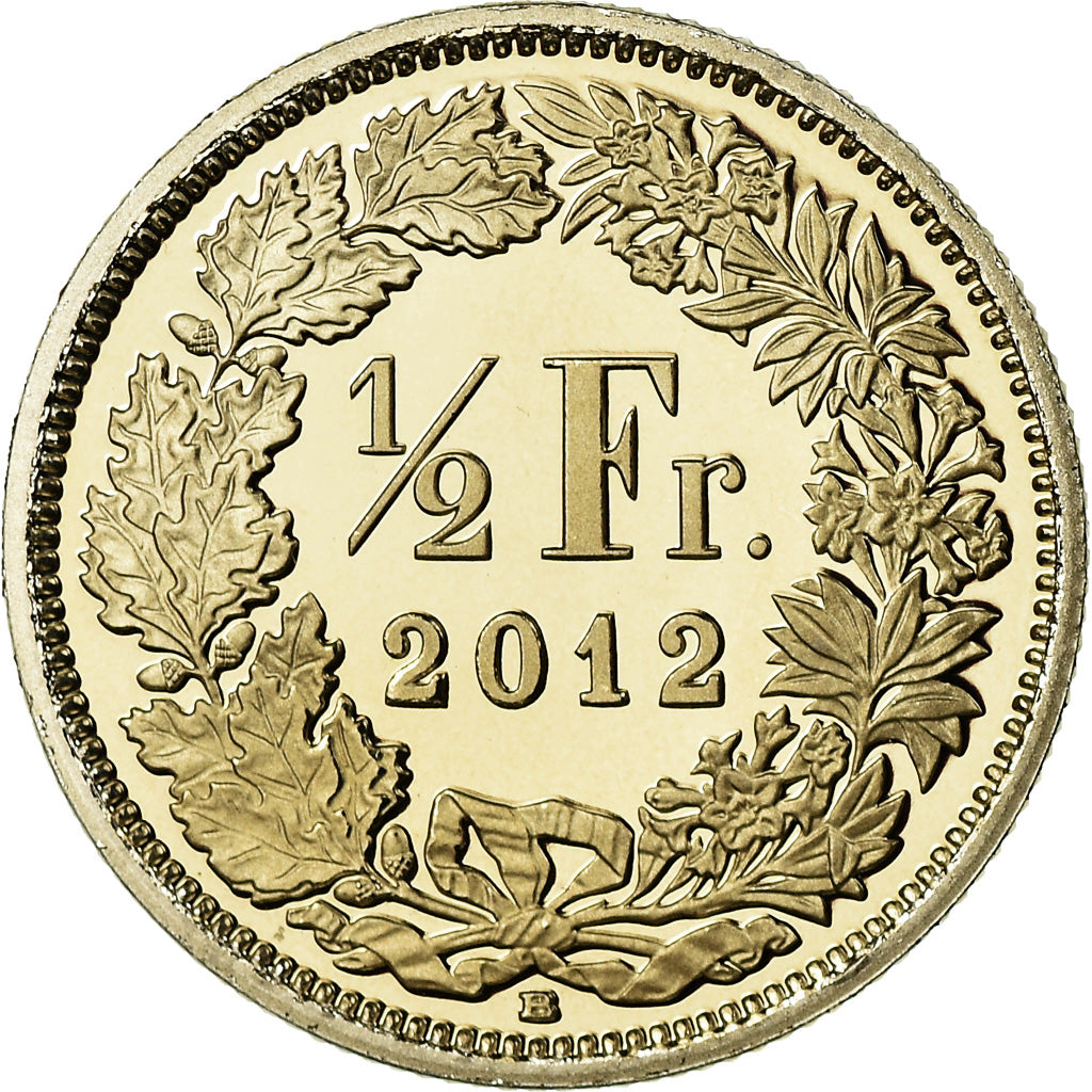 Coin, Switzerland, 1/2 Franc, 2012, Bern, Proof, MS(65-70), Copper-nickel
