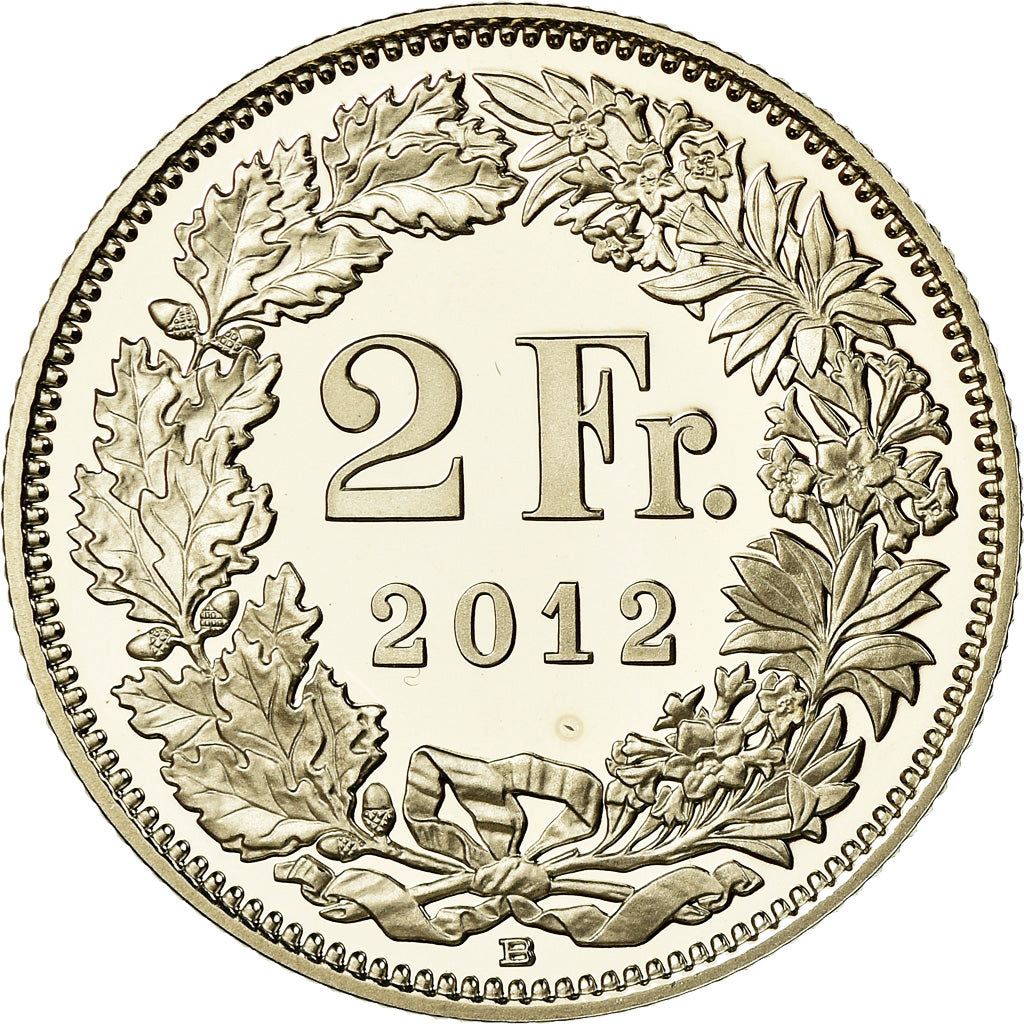 Coin, Switzerland, 2 Francs, 2012, Bern, Proof, MS(65-70), Copper-nickel