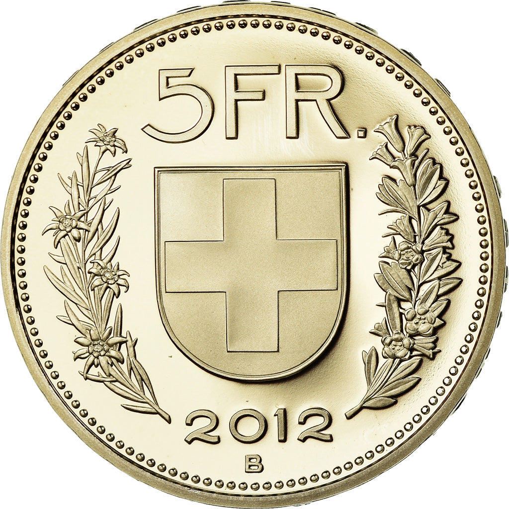 Coin, Switzerland, 5 Francs, 2012, Bern, Proof, MS(65-70), Copper-nickel