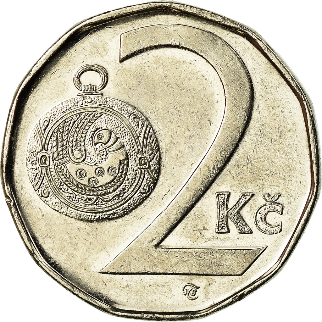 Munten, Tsjechische Republiek, 2 Koruny, 2004, ZF, Nickel plated steel, KM:9