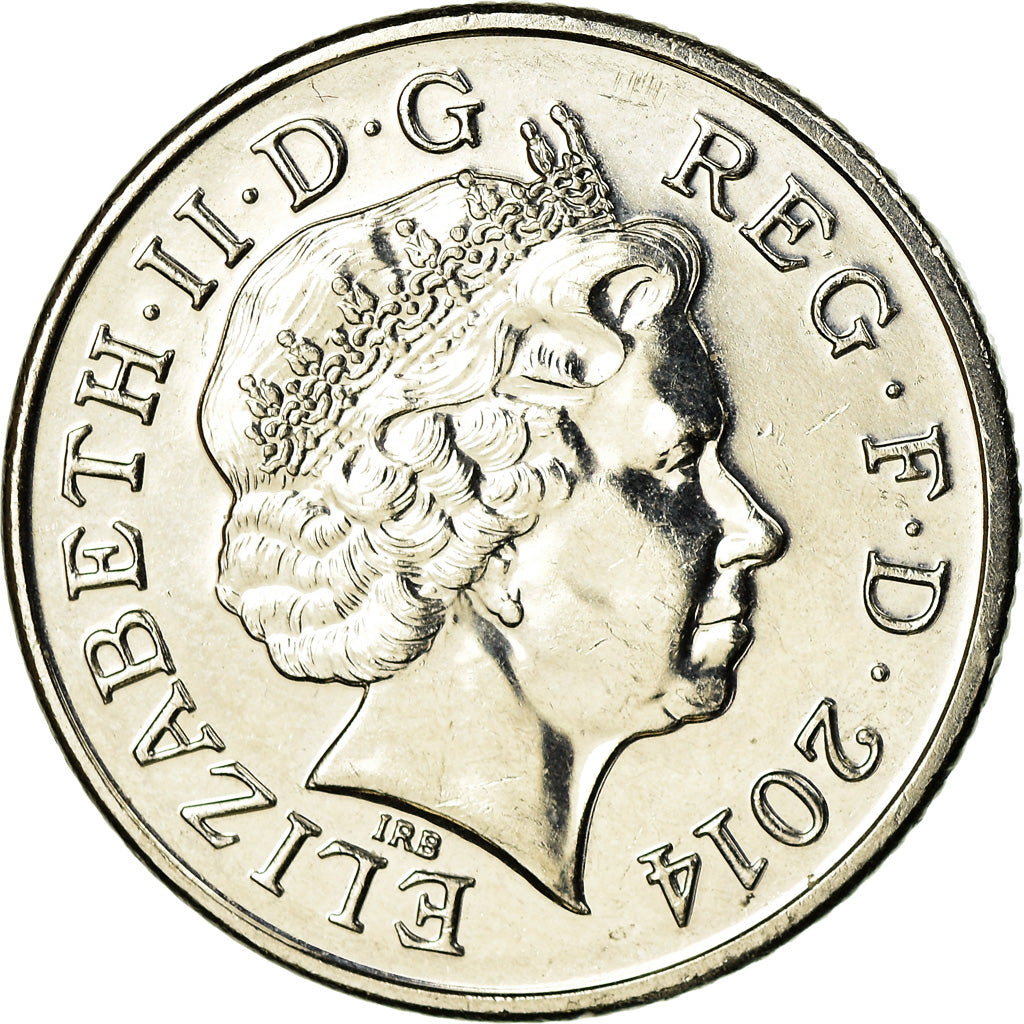 Coin, Great Britain, 10 Pence, 2014, EF(40-45), Nickel plated steel