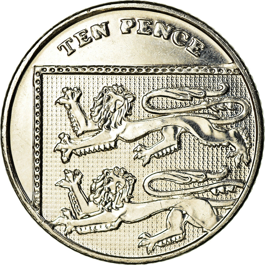 Coin, Great Britain, 10 Pence, 2014, EF(40-45), Nickel plated steel