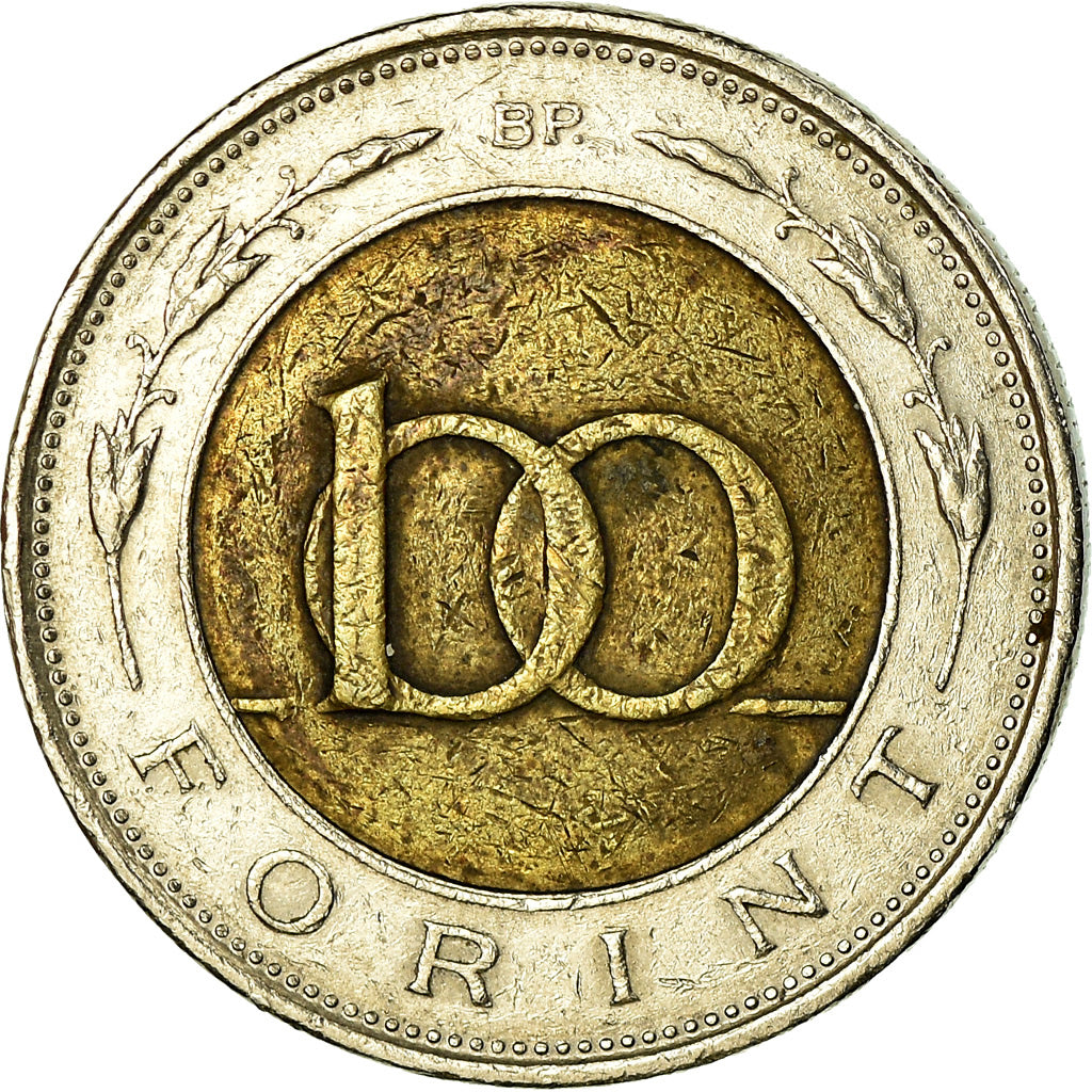 Moneta, Węgry, 100 Forint, 1996, Budapest, VF(30-35), Bimetaliczny, KM:721