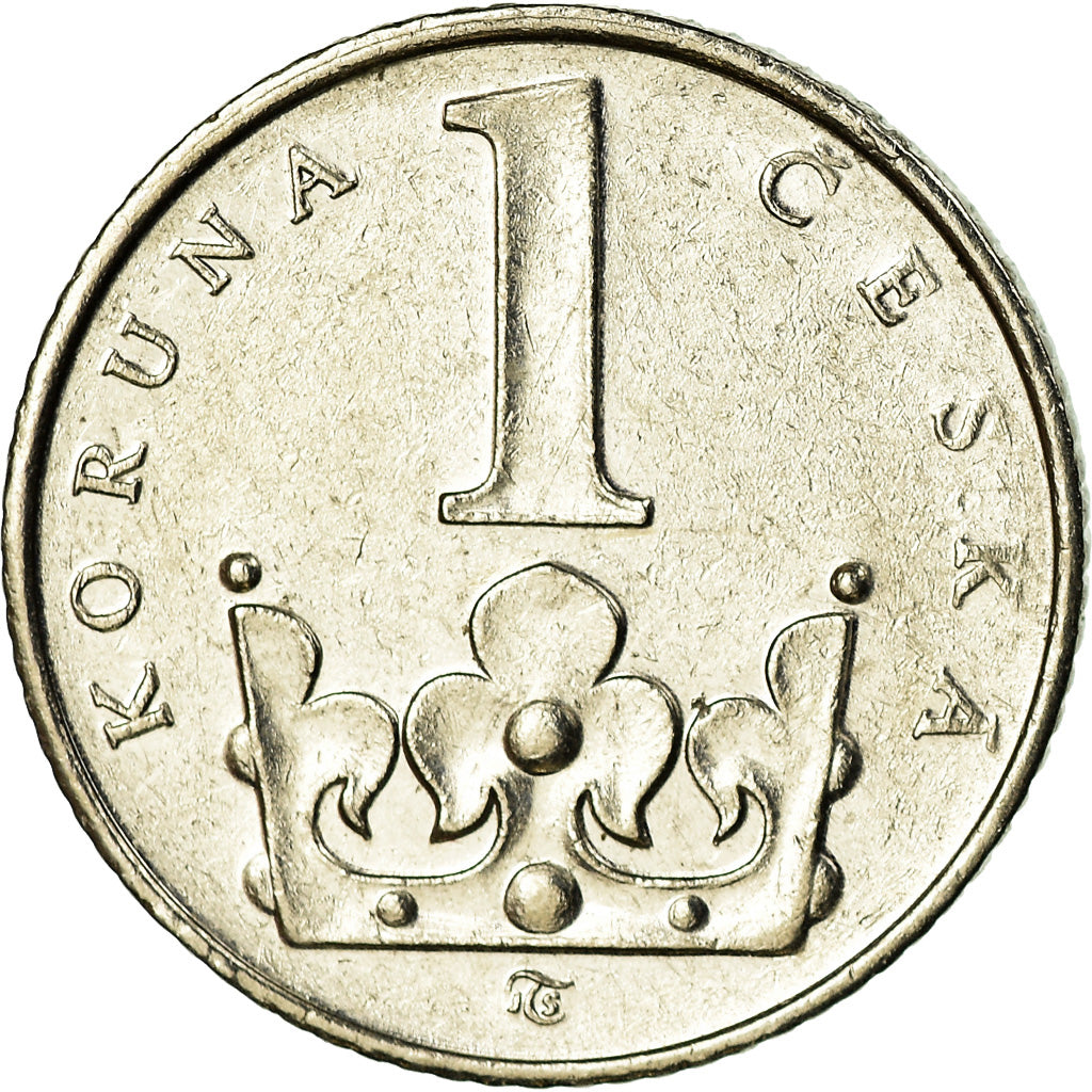 Moneta, Czechy, Koruna, 1996, EF(40-45), Nickel platerowany stalą, KM:7