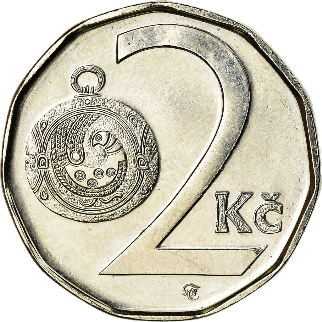 Munten, Tsjechische Republiek, 2 Koruny, 2013, ZF, Nickel plated steel, KM:9
