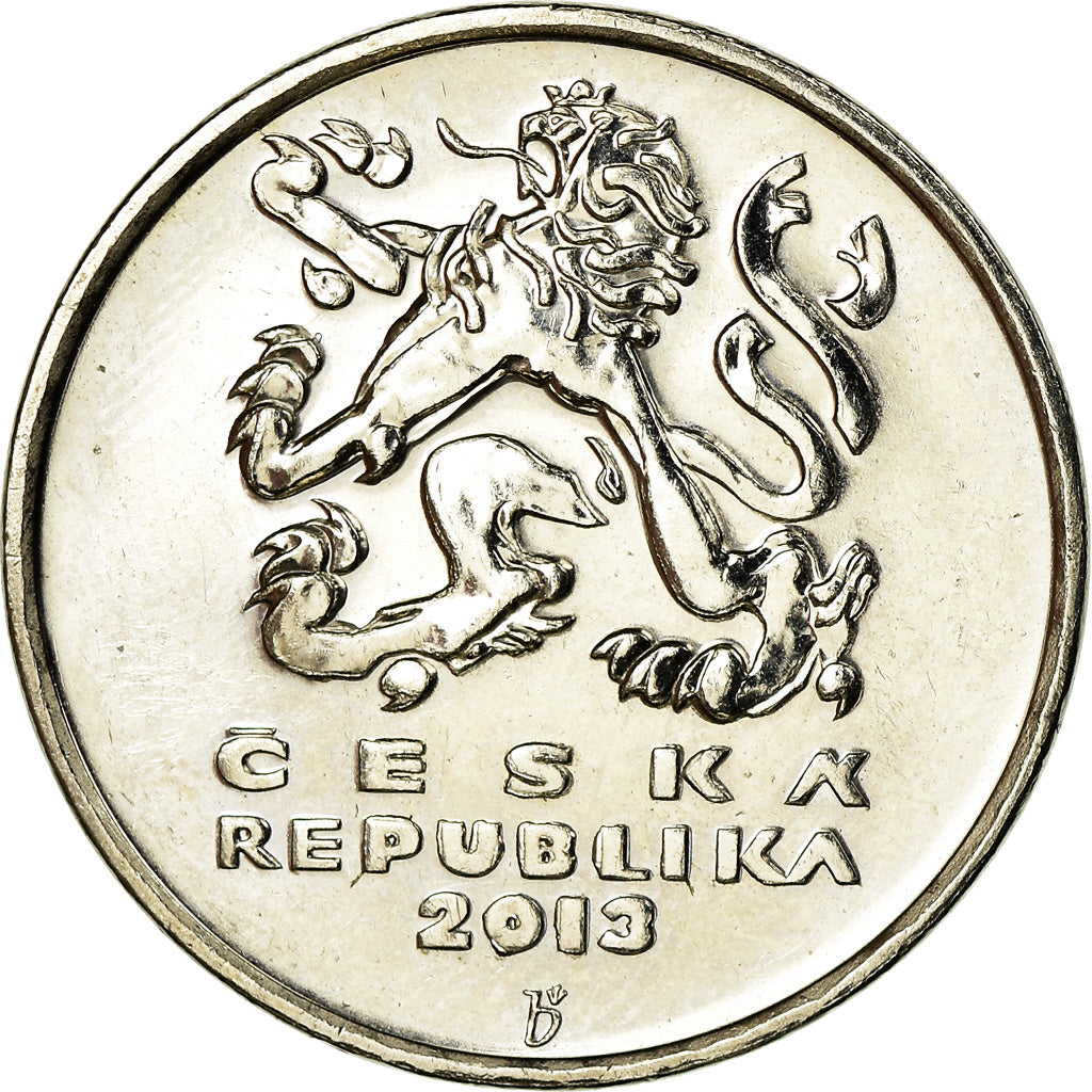 Moneta, Repubblica Ceca, 5 Korun, 2013, BB, Acciaio placcato nichel, KM:8