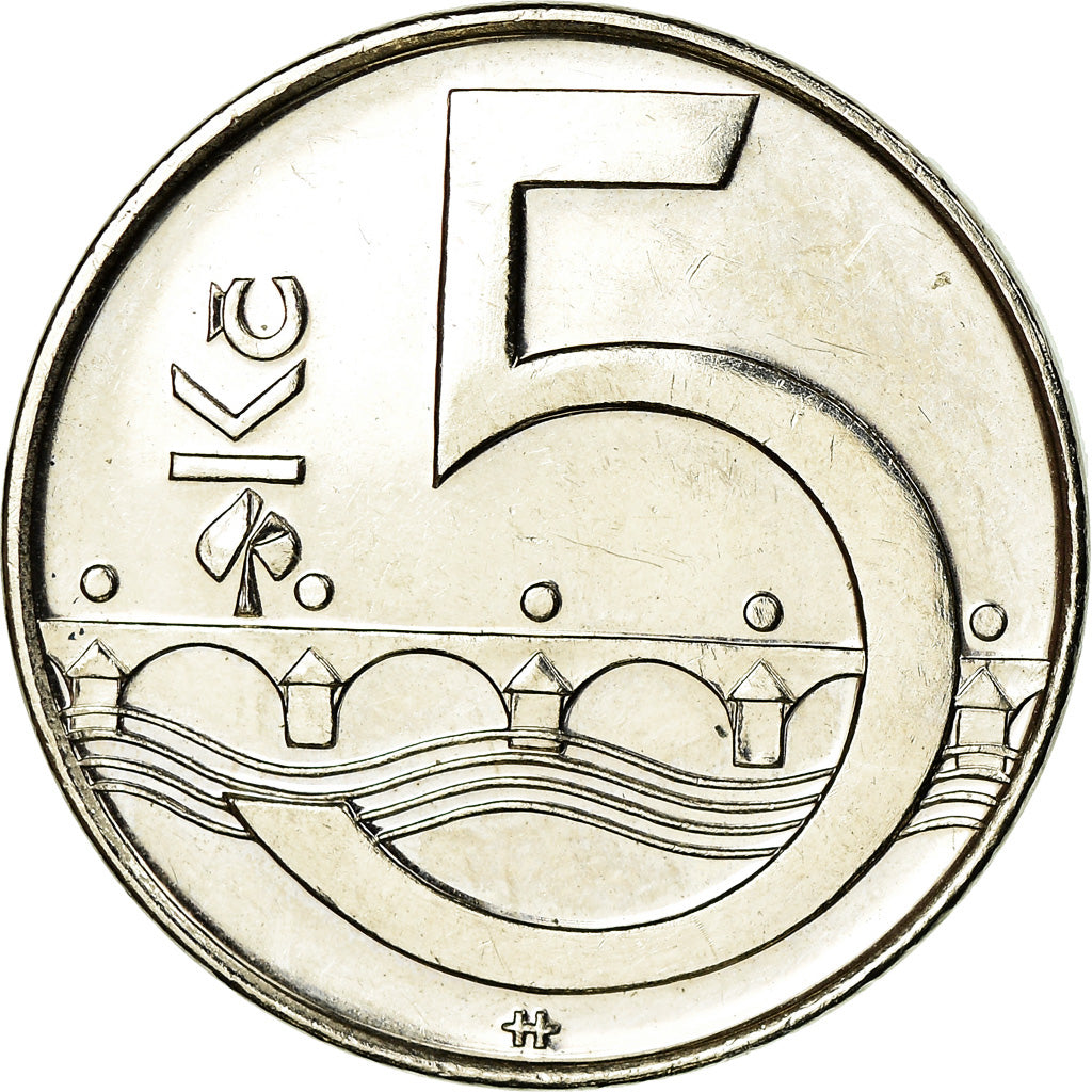 Moneta, Repubblica Ceca, 5 Korun, 2013, BB, Acciaio placcato nichel, KM:8